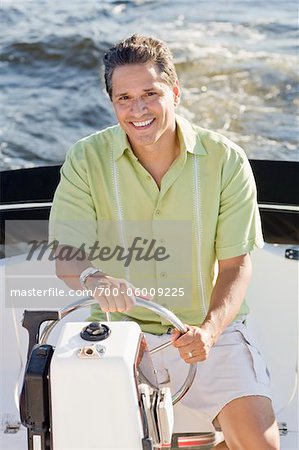 Portrait of Man on Boat