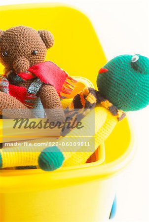 Teddy Bear In Yellow Box