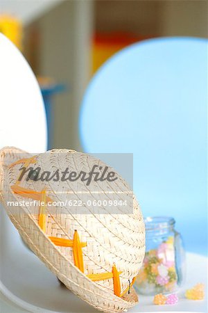 Straw Hat On Chair