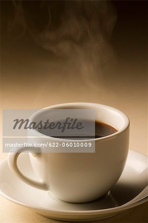 Tasse schwarzen Kaffee oder Tee