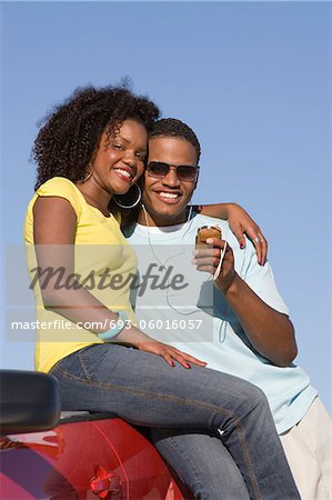 Couple Listening to MP3 Player