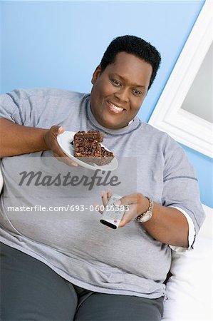 Man Eating Brownies