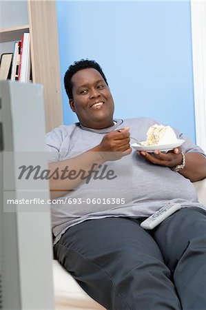 Man Eating Cake
