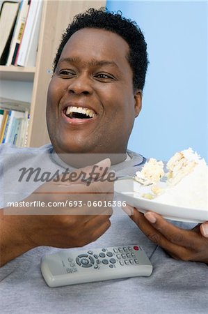 Man Eating Cake