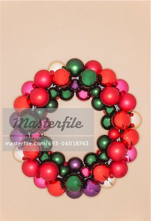 Christmas ornament wreath