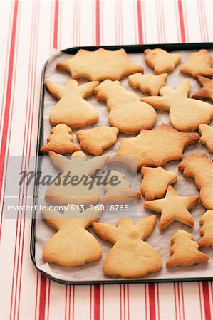 Biscuits de Noël sur le plateau, Découvre d'en haut