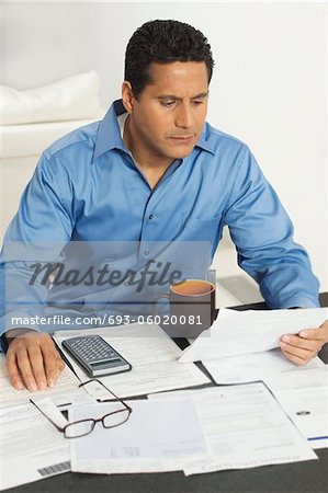 Man Doing Personal Finances