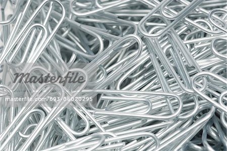 Heap of paper clips, close-up