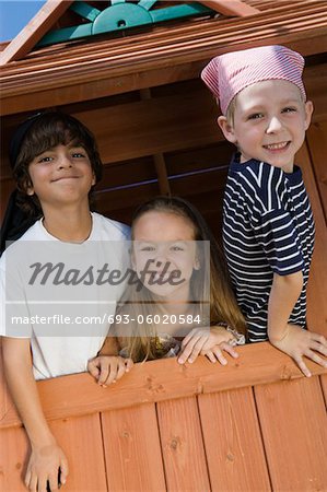 Kids Playing in a Fort