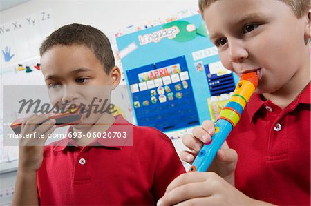 Elementary Students in Music Class