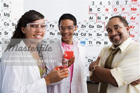 Science Students with Beakers