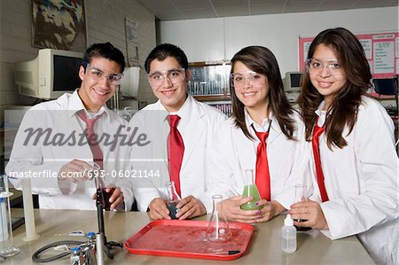 High School Students in Science Class