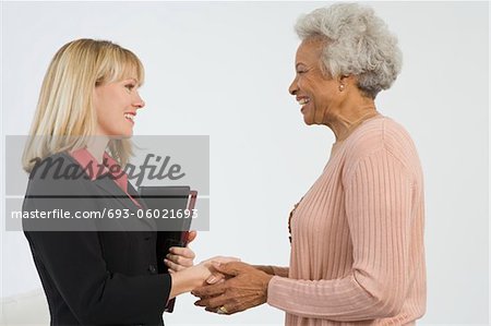 Senior Woman Meeting Financial Advisor