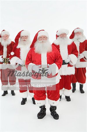 Group of men dressed as Santa Claus