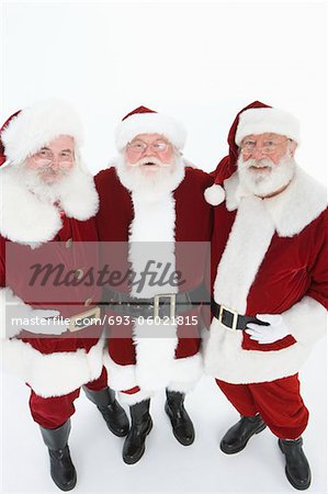 Group of men dressed as Santa Claus, portrait