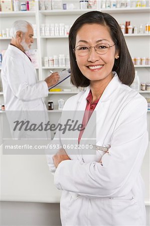 Pharmactist femelle, portrait