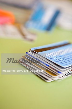 Pile de cartes de crédit