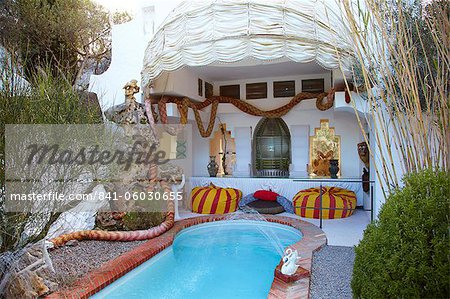 Pool Garden, Museum House of Salvador Dali, Port Lligat, Catalonia, Costa Brava, Spain, Europe