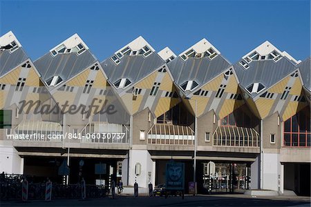 Maison cubique (Kubuswoningen), conçu par Piet Blom, Rotterdam, Pays-Bas, Europe