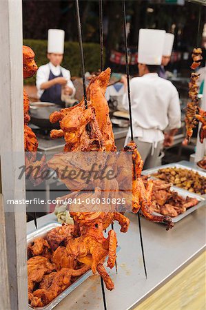 Barbecue poulet, Pokhara, Népal, Asie