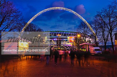 Wembley-Stadion mit Eingabe der Austragungsort für internationale Spiel, London, England, Vereinigtes Königreich, Europa England-Fans