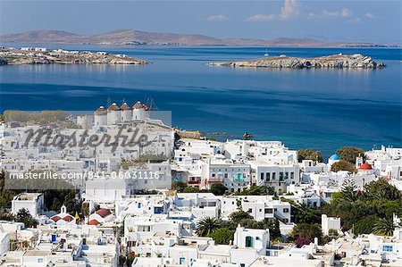 La ville de Mykonos, l'île de Mykonos, Cyclades, îles grecques, Grèce, Europe