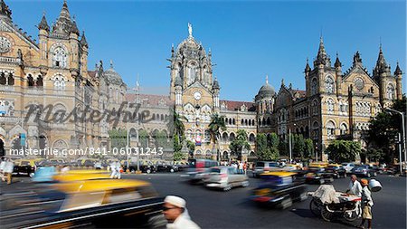 Chhatrapati Shivaji Terminus (Victoria Terminus), UNESCO Weltkulturerbe, Mumbai, Maharashtra, Indien, Asien