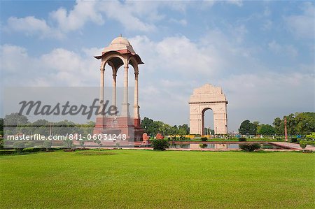 Porte de l'Inde, 42 mètres haute, orientale fin du Rajpath, New Delhi, Delhi, Inde, Asie