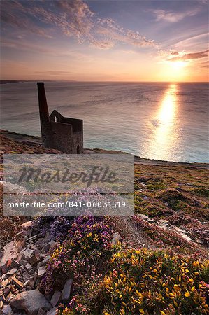 Kornische Sonnenuntergang, St. Agnes, Cornwall, England, Vereinigtes Königreich, Europa