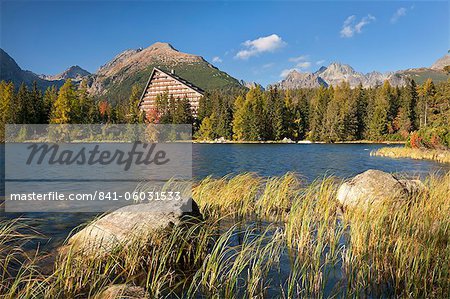 Hotel on Strbske Pleso Lake in the High Tatras, Slovakia, Europe
