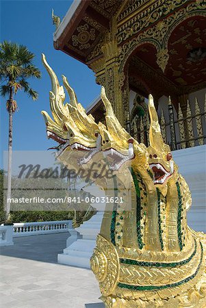 Têtes de Naga, Wat Sen, Luang Prabang, Laos, Indochine, Asie du sud-est, Asie