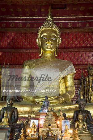 Sitting Buddha, Wat Mai Complex, Luang Prabang, Laos, Indochina, Southeast Asia, Asia