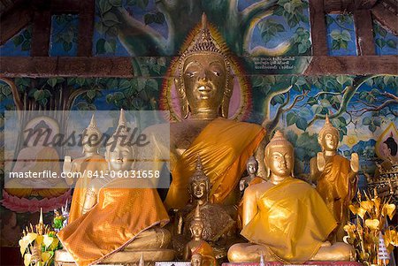 Buddha statues, Wat Aham, Luang Prabang, Laos, Indochina, Southeast Asia, Asia