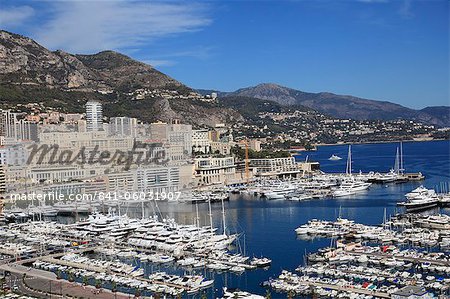 Le port Hercule, Harbor, Monte Carlo, Monaco, Côte d'Azur, Méditerranée, Europe