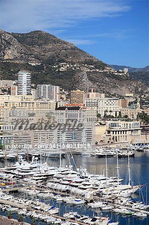 Port Hercule, Harbor, Monte Carlo, Monaco, Cote d'Azur, Mediterranean, Europe