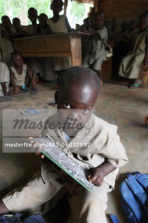 Primary school in Africa, Hevie, Benin, West Africa, Africa