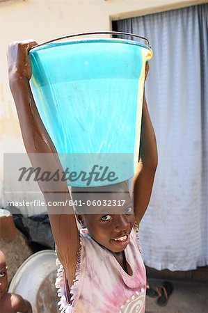 Afrikanische Kind gesponsert von einer NGO, Lome, Togo, Westafrika, Afrika