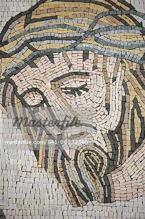 Mosaik in der maronitischen Kirche, Lome, Togo, Westafrika, Afrika