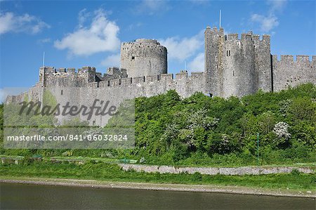 Pembroke Castle in Pembroke, Pembrokeshire, Wales, United Kingdom, Europe
