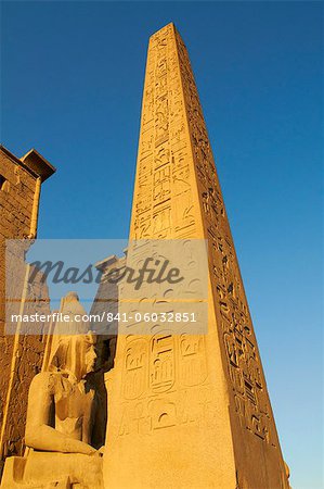 Obelisk von Ramses II, der Tempel von Luxor, Theben, UNESCO World Heritage Site, Ägypten, Nordafrika, Afrika