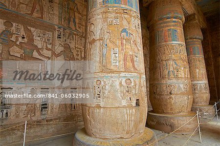 Medinet Habou Tempel, Westufer des am Nil, Theben, UNESCO World Heritage Site, Ägypten, Nordafrika, Afrika
