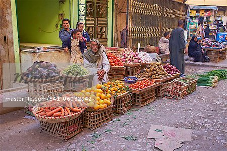 Marché, Assouan, en Égypte, en Afrique du Nord, Afrique