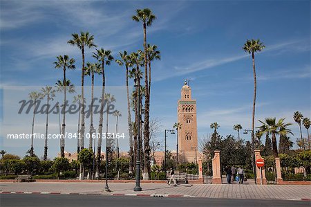 Mosquée de la Koutoubia Minaret, Marrakech, Maroc, l'Afrique du Nord, Afrique