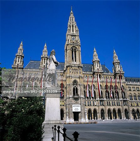 Rathaus (Gothic Town Hall), UNESCO World Heritage Site, Vienna, Austria, Europe