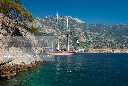 Gulet cruise, Olu Deniz, near Fethiye, Aegean, Anatolia, Turkey, Asia Minor, Eurasia