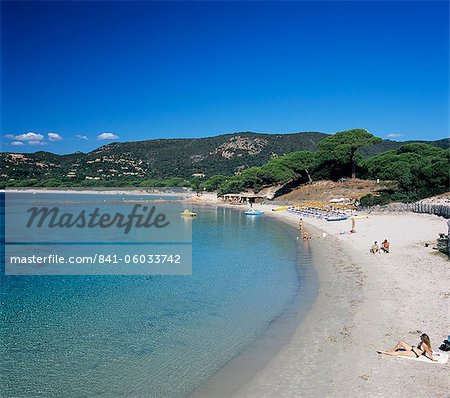 Strand von Palombaggia, nahe Porto Vecchio, Südostküste, Korsika, Mittelmeer, Europa