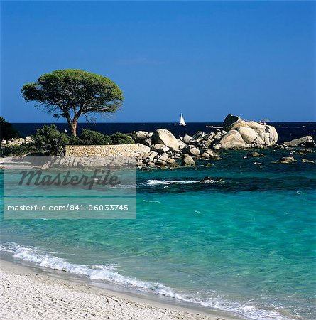 Strand von Palombaggia, in der Nähe von Porto Vecchio, Süd-Ost-Korsika, Korsika, Frankreich, Mediterranean, Europa