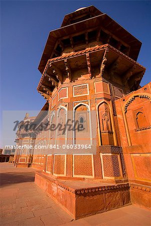 Fort d'Agra, Site du patrimoine mondial de l'UNESCO, Agra, Uttar Pradesh, Inde, Asie