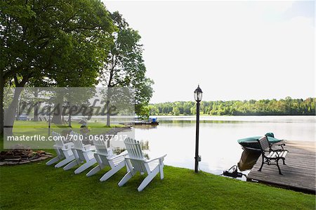 Lawn Chairs, Bobcaygeon, Trent-Severn Waterway, Ontario, Canada