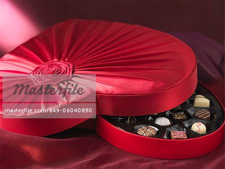 Chocolates in decorative box